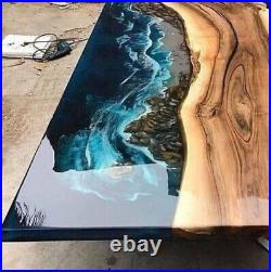 Epoxy Ocean River Table Dining Room Table Handmade Furniture Office Desk Decors