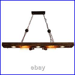 Farmhouse Rustic Wood Chandelier Kitchen Dining Room Pendant Light Fixture 110v