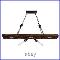 Farmhouse Rustic Wood Chandelier Kitchen Pendant Light Dining Room Lamp Fixture