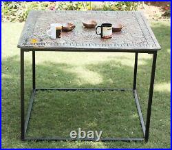 Farmhouse Wood Folding Dining Table Handmade Iron Leg Living Room Furniture