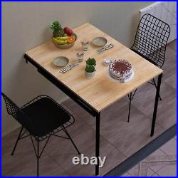 Foldable Murphy Table Wall Mounted Dining Kitchen Table Converts to Wall Shelf