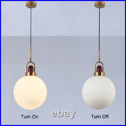 Glass Pendant Light Kitchen Chandelier Lighting Lobby Ceiling Lights Wood Lamp