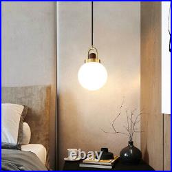 Glass Pendant Light Kitchen Chandelier Lighting Lobby Ceiling Lights Wood Lamp