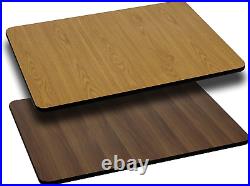 Glenbrook 30'' X 42'' Rectangular Table Top with Natural or Walnut Reversible La