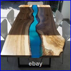 Handmade Natural Wood Epoxy Center Dining Table for Dining Room Furniture Decor