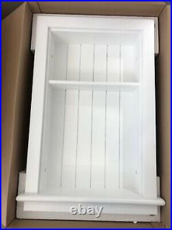 IMPERFECT 14x24 White Aiden Recessed Wall Niche with 1 Shelf and Beadboard Back