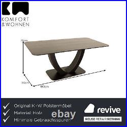 K+W Polstermöbel Variano Malito Wood Dark Brown Dining Table Wild Oak 180 x 76