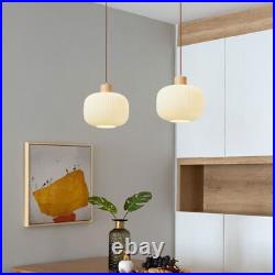 Kitchen Pendant Light Glass Lamp Wood Bar Ceiling Lights Dining Room Lighting