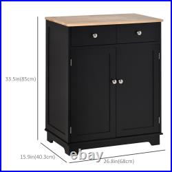Kitchen Storage Cabinet, Sideboard Floor Cupboard with 2 Drawers