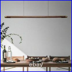 Light Strip Hanging Pendant Modern Home Dining Room Ceiling Wood Fixture Lamp