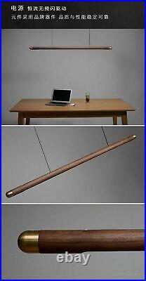 Light Strip Hanging Pendant Modern Home Dining Room Ceiling Wood Fixture Lamp
