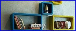 MDF Wooden Shelves Wood Wall Mounted Intersecting Wall Shelves for Living Room