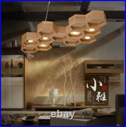 Modern LED wood Light Dining room Chandelier Bedroom Pendant Lamp Fixtures Yc