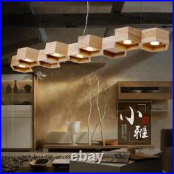 Modern LED wood Light Dining room Chandelier Bedroom Pendant Lamp Fixtures Yc