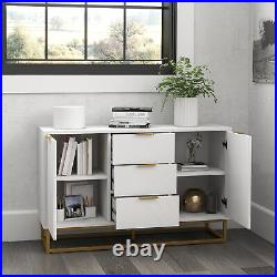 Modern Storage Cabinet Freestanding Cupboard with 3 Drawers for Dining Room