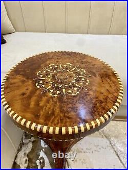 Moroccan Handmade Thuya Wood Table with Lemon and walnut Inlay Coffee table