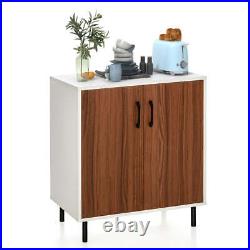 NNECW Wooden Buffet Cabinet with 5-position Adjustable Shelf for Dining Room