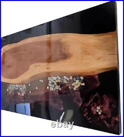 Ocean Wave Handmade Resin Epoxy Dining Tabletop for Home and Living Room Decor