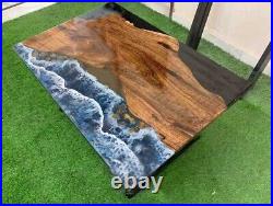 OceanWave EpoxyResin Sofa Coffee & Dining Table Acacia Wooden Handmade Furniture