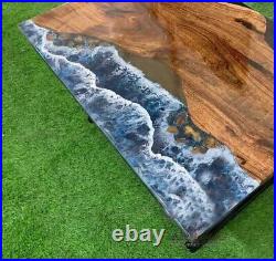 OceanWave EpoxyResin Sofa Coffee & Dining Table Acacia Wooden Handmade Furniture