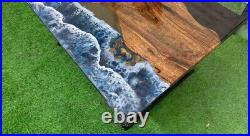 OceanWave EpoxyResin Sofa Coffee & Dining Table Acacia Wooden Handmade Furniture