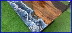 OceanWave EpoxyResin Sofa Coffee & Dining Table Acacia Wooden Handmade Furniture