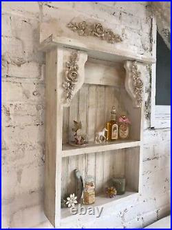 Painted Cottage Shabby Chic Hand Made Solid Wood Shelf