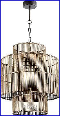 Pendant Light CYAN DESIGN HAMMOND 1-Light Bamboo Iron Rattan Medium E26 100W