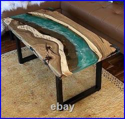 River Epoxy Table, Live Edge Epoxy River Table, Dining Room Wood Table Decor