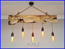 Rustic Farmhouse Lighting Fixture For Dining Room and Vintage Kitchen Island