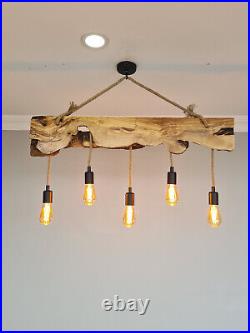 Rustic Farmhouse Lighting Fixture For Dining Room and Vintage Kitchen Island