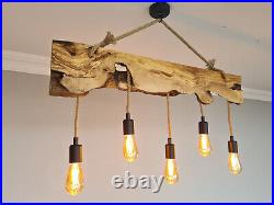 Rustic Farmhouse Lighting Fixture For Dining Room and Vintage Kitchen Island