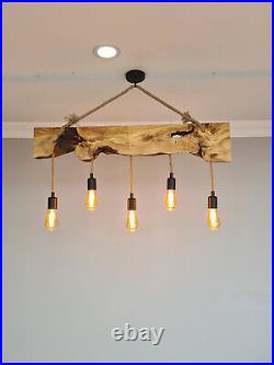 Rustic Farmhouse Lighting Fixture For Dining Room and Vintage Kitchen Island