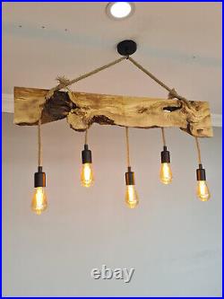 Rustic Farmhouse Lighting Fixture For Dining Room and Vintage Kitchen Island