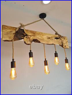 Rustic Farmhouse Lighting Fixture For Dining Room and Vintage Kitchen Island