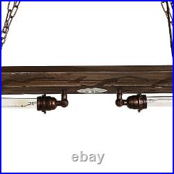 Rustic Wood Chandelier Pendant Light Fixture for Kitchen Dining Room Decor