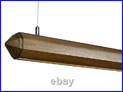 Wood Linear Light, Rustic, Kitchens and Living Areas