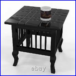 Wooden Handcrafted Square Shape Stool Side Bedside Table for Room & Living Room