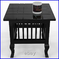 Wooden Handcrafted Square Shape Stool Side Bedside Table for Room & Living Room